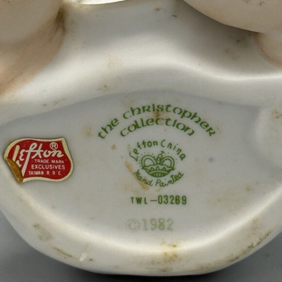 1982 Piano Baby Boy The Christopher Collection Lefton China 03269 Handpainted 6" - Picture 7 of 7